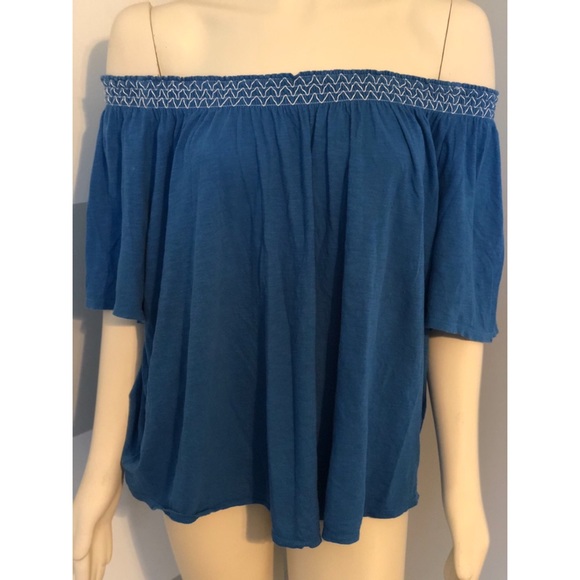 LOFT Tops - Loft | Blue Off Shoulder Top